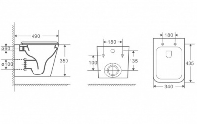 Унитаз подвесной безободковый 0052 Teramo с сиденьем микролифт Azario фото в интернет-магазине Русалия
