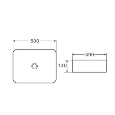 Раковина накладная DK Berlin DT1431425, 500*390*140мм, черный (DT1431425) фото в интернет-магазине Русалия