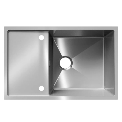 Кухонная мойка Ulgran Steel 780x500, брашированная сталь фото в интернет-магазине Русалия