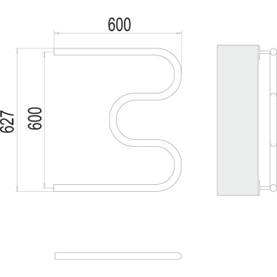 Полотенцесушитель водяной Terminus М-образный (3/4") 60х60 4620768880544 фото в интернет-магазине Русалия