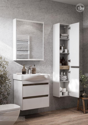 Тумба под раковину AQUATON Нортон 65 белая 1A248801NT010 фото в интернет-магазине Русалия