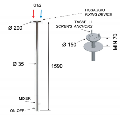 Смеситель для раковины 166 см Remer X Style N17 фото в интернет-магазине Русалия