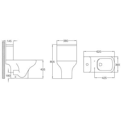 Унитаз безободковый AZ-8323 Alba с сиденьем микролифт Azario фото в интернет-магазине Русалия