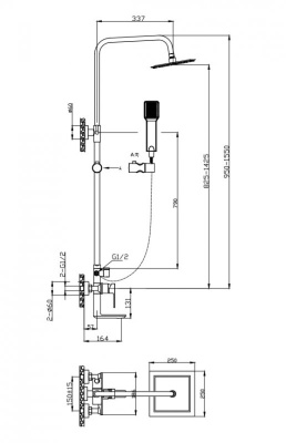 Душевая стойка  ROMANO ROMANO-VSCM-CRM  Belbagno фото в интернет-магазине Русалия