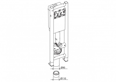 Инсталляция узкая 30 см для подвесного унитаза BB003-30 Belbagno фото в интернет-магазине Русалия