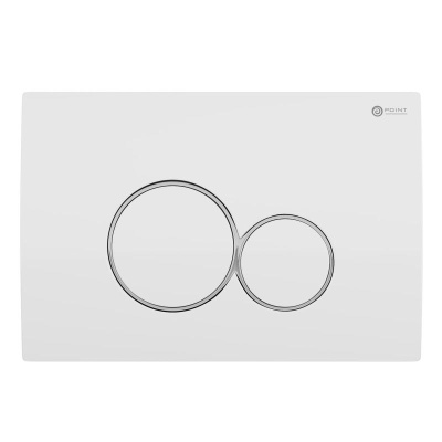 Клавиша смыва Виктория PN44061WC белая/хром Point фото в интернет-магазине Русалия