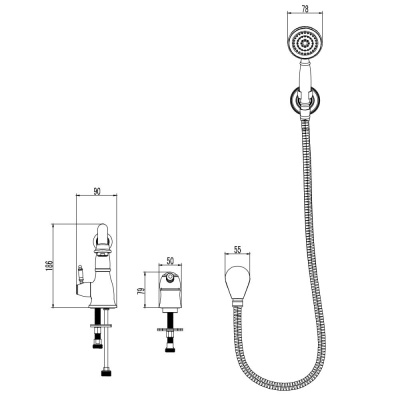 Смеситель для ванны и душа Lemark Villa (LM4847C) фото в интернет-магазине Русалия