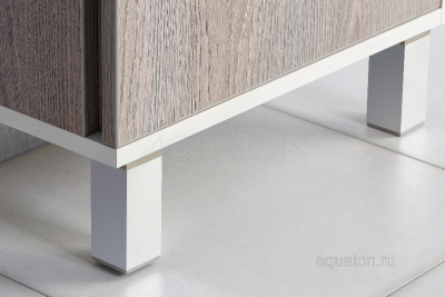 Тумба под раковину AQUATON Эмма белый, дуб наварра 1A221601EAD80 фото в интернет-магазине Русалия