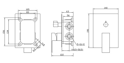 Встраиваемый смеситель  ROMANO ROM-VDI-CRM  Belbagno фото в интернет-магазине Русалия