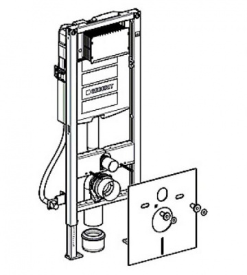 Система инсталляции для унитазов Geberit Duofix Sigma Plattenbau 111.362.00.5 фото в интернет-магазине Русалия