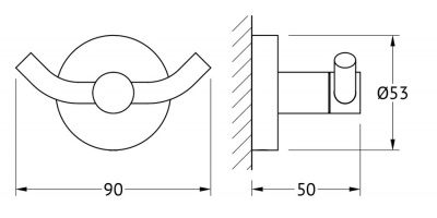 Крючок двойной HAR 007 Harmonie Artwelle фото в интернет-магазине Русалия