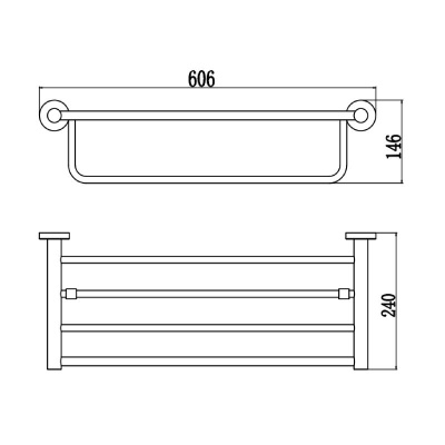 Полка для полотенец Savol S-005644, сатин фото в интернет-магазине Русалия