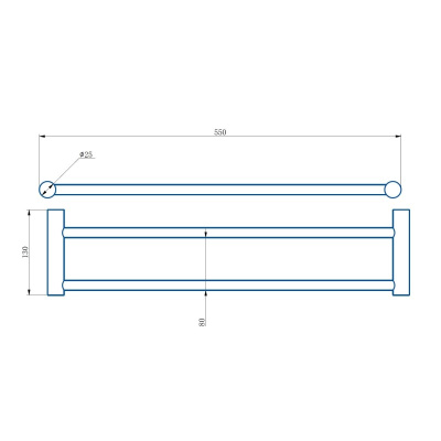 Полотенцедержатель Haiba HB8409, хром фото в интернет-магазине Русалия