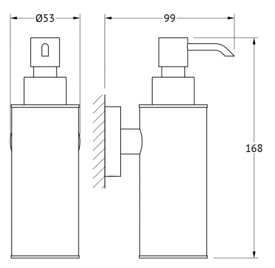 Держатель с дозатором жидкого мыла HAR 016 Harmonie Artwelle фото в интернет-магазине Русалия