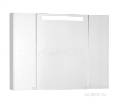 Зеркальный шкаф AQUATON Мадрид 100 со светильником белый 1A111602MA010 фото в интернет-магазине Русалия