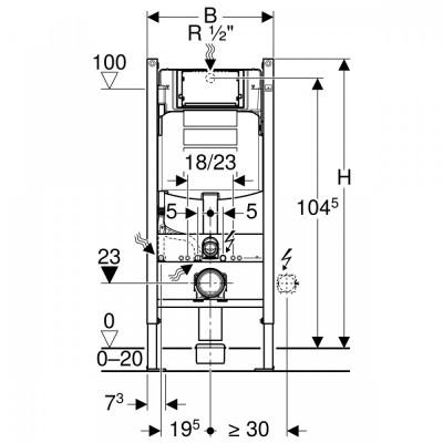 Комплект унитаз Icon Rimfree с инсталляцией 500.362.TC.I Geberit фото в интернет-магазине Русалия
