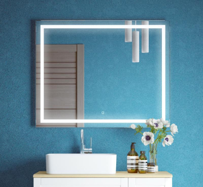 Зеркало LED "Барго 1000х800", сенсор Corozo фото в интернет-магазине Русалия