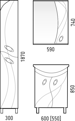 Шкаф-пенал "Наина 30" Corozo фото в интернет-магазине Русалия