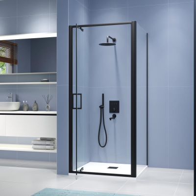 Душевой уголок RGW SV-135B 1000x1000, профиль черный, стекло прозрачное фото в интернет-магазине Русалия