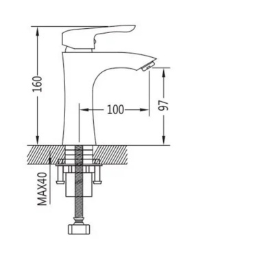 Смеситель для раковины Shevanik S5101, хром фото в интернет-магазине Русалия