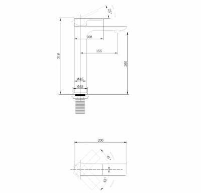 Смеситель ABBER Weiss Insel AF8011W для раковины, белый-хром фото в интернет-магазине Русалия