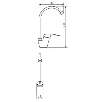 Смеситель для кухни Triumph Chromo VR.TRM-2785.CR Veragio фото в интернет-магазине Русалия