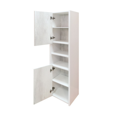 COMFORTY. Шкаф-колонна "Женева-35" дуб белый фото в интернет-магазине Русалия