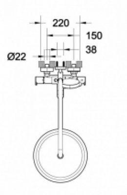 Душевая система с термостатом на ванну Waterfall SS F639114C-A5 Bravat фото в интернет-магазине Русалия