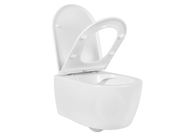 Унитаз подвесной безободковый Европа AQ1106L-00 с сиденьем микролифт Aquatek фото в интернет-магазине Русалия