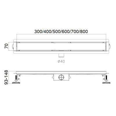 Душевой лоток Haiba сатин (HB94500) фото в интернет-магазине Русалия