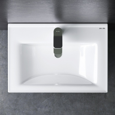 M85AWCC0652WG64 X-Joy, Раковина мебельная, керамическая, 65 см, встроенная, цвет: белый, глянец Am.Pm фото в интернет-магазине Русалия