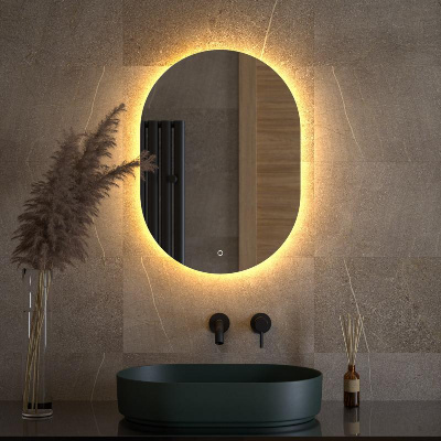 Зеркало с LED-подсветкой настенное OPTI DEFESTO 50x70 см, DF 2913S фото в интернет-магазине Русалия