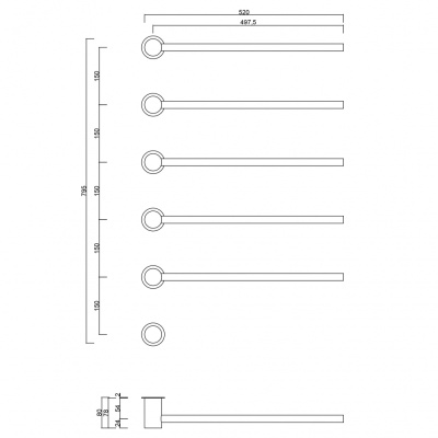 Полотенцесушитель электрический ABBER Charme AH4005MB черный матовый фото в интернет-магазине Русалия