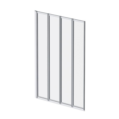 W80BS-100-140CT Like Шторка на борт ванны 100х140, поворотно-складная, хром, стекло прозрачное Am.Pm фото в интернет-магазине Русалия