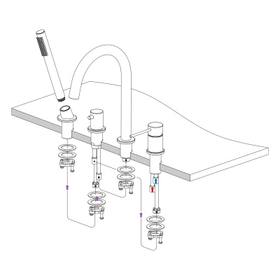 Смеситель для ванны с душем врезной Timo Saona хром (2320/00Y) фото в интернет-магазине Русалия