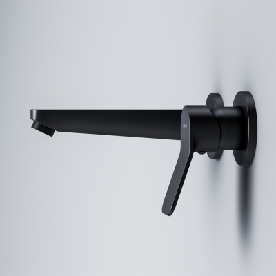 F85A72622 X-Joy, смеситель д/умывальника, монтируемый в стену, чёрный, шт. фото в интернет-магазине Русалия