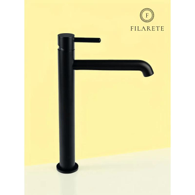 Смеситель для раковины высокий FILARETE Roun FL6020BL, черный фото в интернет-магазине Русалия