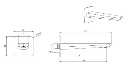 Излив для ванны 190 мм AQUATEK AQ1041CR ВЕГА фото в интернет-магазине Русалия