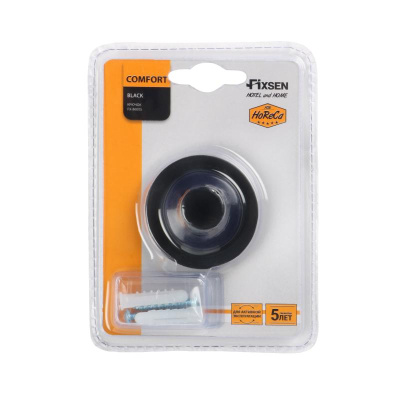 Крючок для ванной FIXSEN COMFORT BLACK FX-86005, черный фото в интернет-магазине Русалия