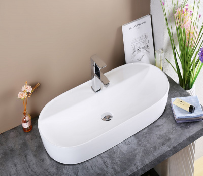 Раковина накладная овальная D1347 CeramaLux фото в интернет-магазине Русалия