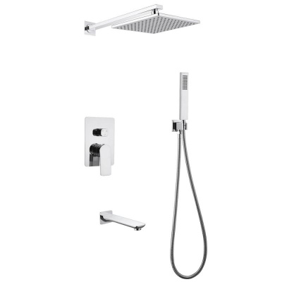 Душевая система ABBER Weiss Insel AF8017 скрытого монтажа с изливом, хром фото в интернет-магазине Русалия