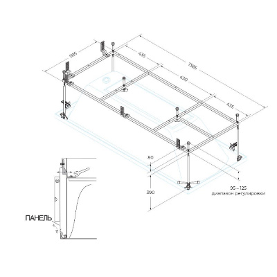 Металлический каркас CEZARES EMP-150-70-MF-R фото в интернет-магазине Русалия