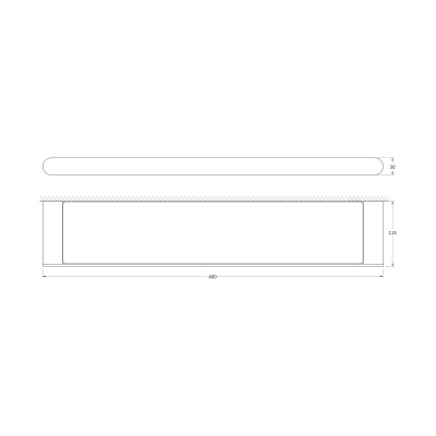 Полка с держателями 60 см 7727 Schwarz Artwelle фото в интернет-магазине Русалия