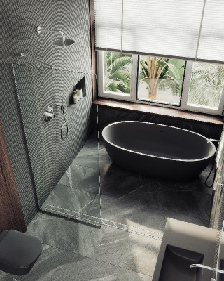 Душевая перегородка в узком  профиле 1950*790 Стекло 8 мм Бесцветное MGD-695-5у Maybah Glass фото в интернет-магазине Русалия