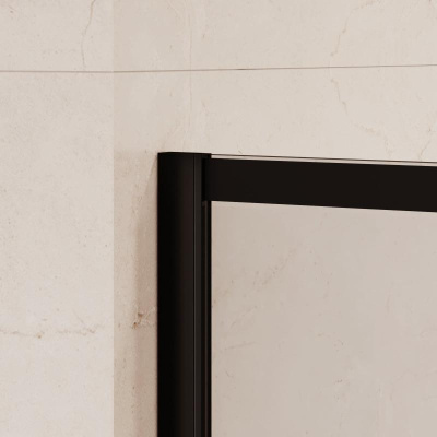 Душевая перегородка RGW WA-012B 1000, стекло с рисунком (шелкография), профиль черный фото в интернет-магазине Русалия