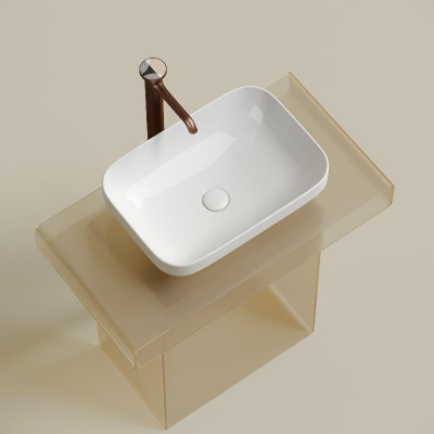 Умывальник чаша накладная прямоугольная Element 500*359*145мм CN6055 Ceramica Nova фото в интернет-магазине Русалия