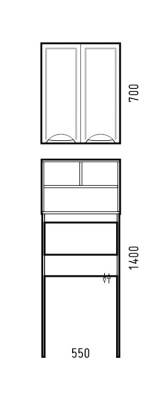 Шкаф подвесной "Монро 55", белый Corozo фото в интернет-магазине Русалия