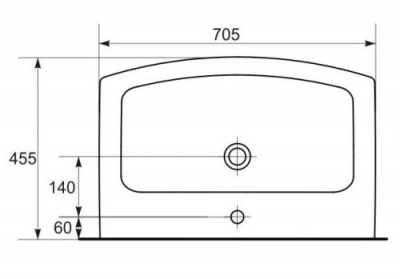 Раковина Easy 70 UM-ES70/1 Cersanit фото в интернет-магазине Русалия