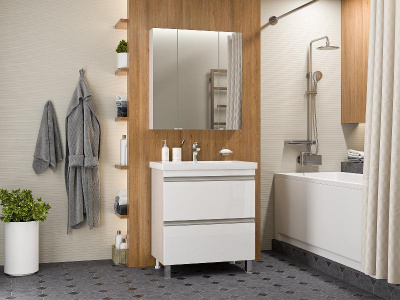 Тумба Ингрид 75 с раковиной Misty Алиса 75 Misty фото в интернет-магазине Русалия