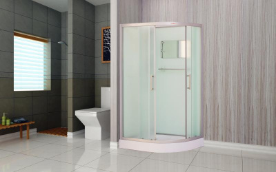 Полукруглая, ассиметричная душевая кабина 85х115х210 ESKB115CL Esbano фото в интернет-магазине Русалия